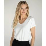 Jansen Amsterdam - SOOF - T-shirt - Wit - Korte Mouwen - Wijde Fit