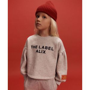 ALIX The Label - Mini Sweater - Grijs - Strass Logo