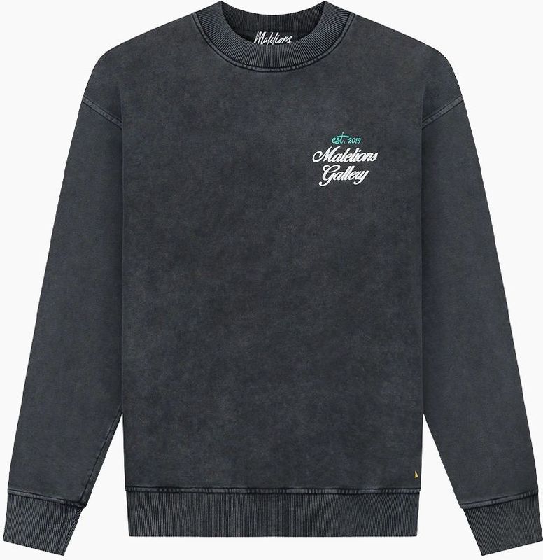 Malelions Gallery Sweater - Acid Wash XS