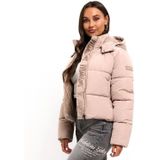 Malelions - Women Signature Puffer Jacket - Clay - Gewatteerde Jas