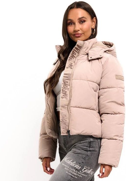 Malelions - Women Signature Puffer Jacket - Clay - Gewatteerde Jas