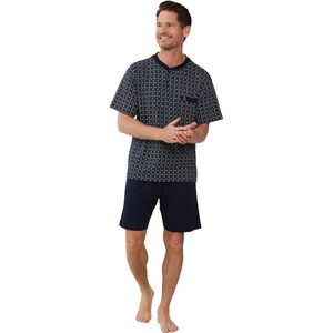 Robson - Squares - Heren Shortama - Blauw - Katoen