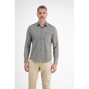 Lerros - Overhemd - Nordic Olive - Lange Mouwen - Grafisch Patroon