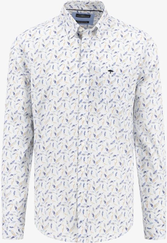 Fynch Hatton - Structured Print Mix - Overhemd - Lange Mouwen