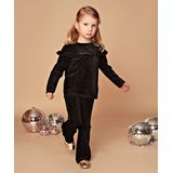 Stains & Stories - Top Ruches Shine - Zwart - Tops