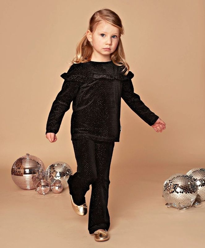 Stains & Stories - Top Ruches Shine - Zwart - Tops