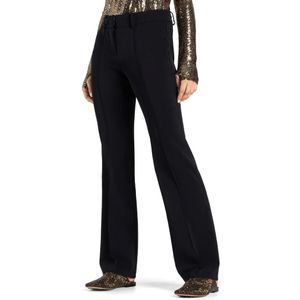 Cambio - Trendy Farah Lange Broek - Zwart - Wijde Pijpen