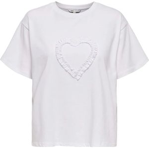 Only - Onlzammy Tee Box - T-shirt - Wit - Dames