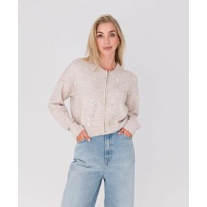 Anna - Vest - Beige - Glitters