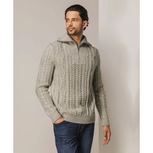 State of Art Trui Half-Zip Gevlochten