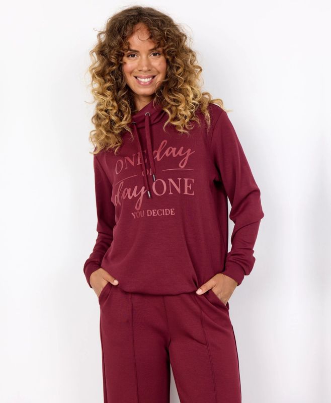 Soyaconcept Sweatshirt 'BANU 256'  pastelrood / donkerrood