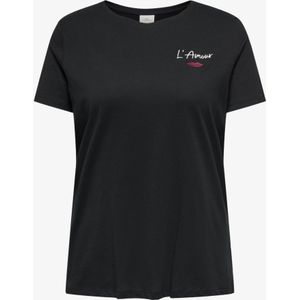 ONLY - CARNINNA LIFE S/S O-NECK REG TEE JRS BS - T-shirt - Zwart - Korte Mouwen