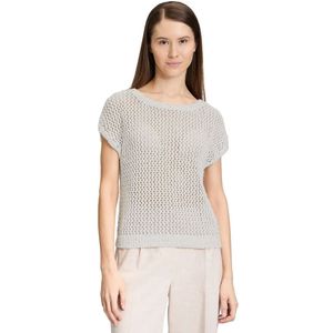 Betty & Co - Gebreide Trui - Wit - Mouwloos - Pailletten