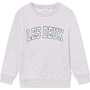 Les Deux Sweatshirt - Aidan - Snow Melange m. Logo - Les Deux - 7-8 jaar (122-128) - Sweatshirt