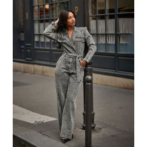 Freebird - Jumpsuit Yael Stud - Grijs