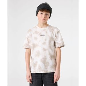 GARCIA - T-shirt - Wit - Katoen - Trendy Tie-Dye Patroon