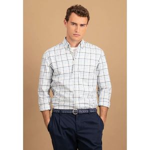 FYNCH HATTON - Casual Overhemd - Geruit - Lange Mouwen - Katoen