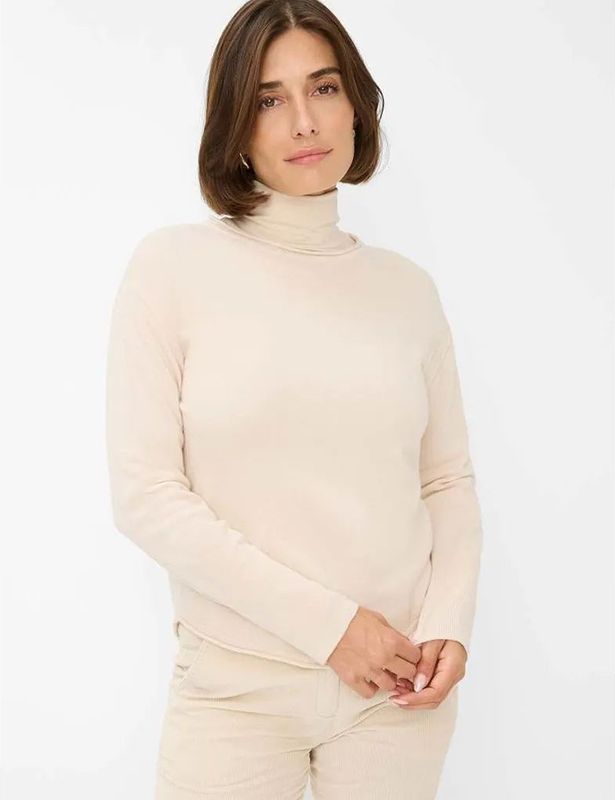 Brax Dames  Style LIZ canvas, crème wit, maat 38