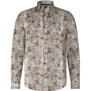 State of Art - Casual Overhemd - Bruin - Lange Mouwen - Katoen-Polyester Blend