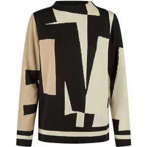 Barbara Lebek - Trui - Zwart - Print Grafisch