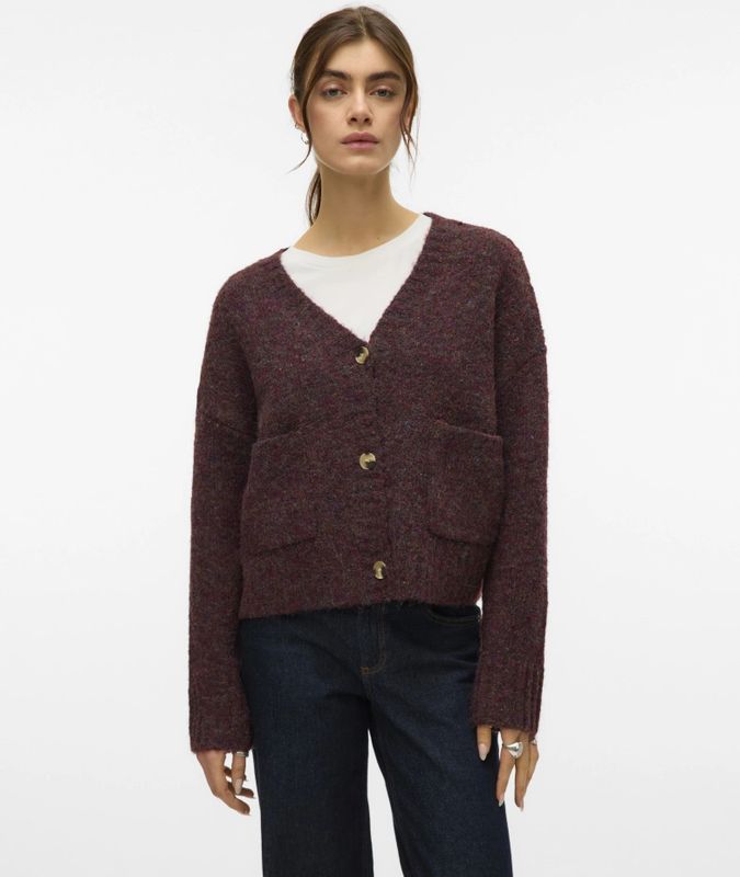 Vero Moda - Vmingrid - Gebreid Vest - Paars - V-hals