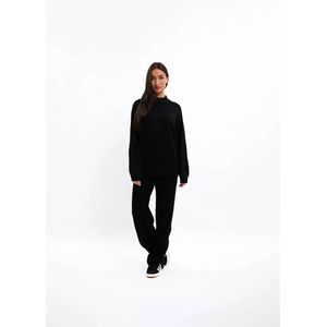 Malelions Women Oversized Knit Sweater - Black XS