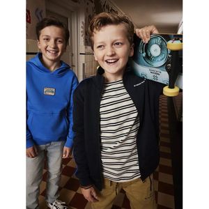 Indian Blue Jeans - T-Shirt - Lichtgrijs Gevlekt met Strepen