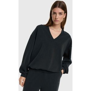 Alix The Label - Zwarte Gebreide V-hals Trui - Dames
