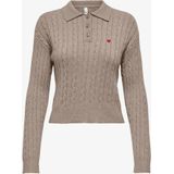 Only Onlkatia ls cable polo cc knt zand dessin