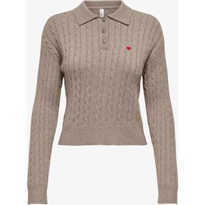 Only Onlkatia ls cable polo cc knt zand dessin