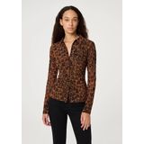 Fabienne Chapot - Blouse 'Kevis' - Roestbruin/Zwart - Klassieke Blouse