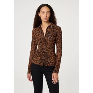 Fabienne Chapot - Blouse 'Kevis' - Roestbruin/Zwart - Klassieke Blouse