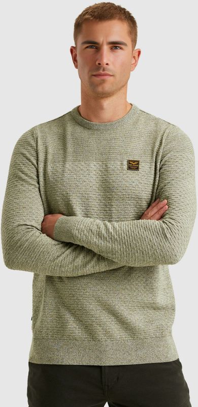 Gebreide pullover met ribboorden