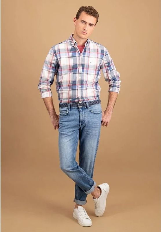 Fynch-Hatton - Oxford - Vrijetijdsoverhemd - Regular Fit - Puur Katoen