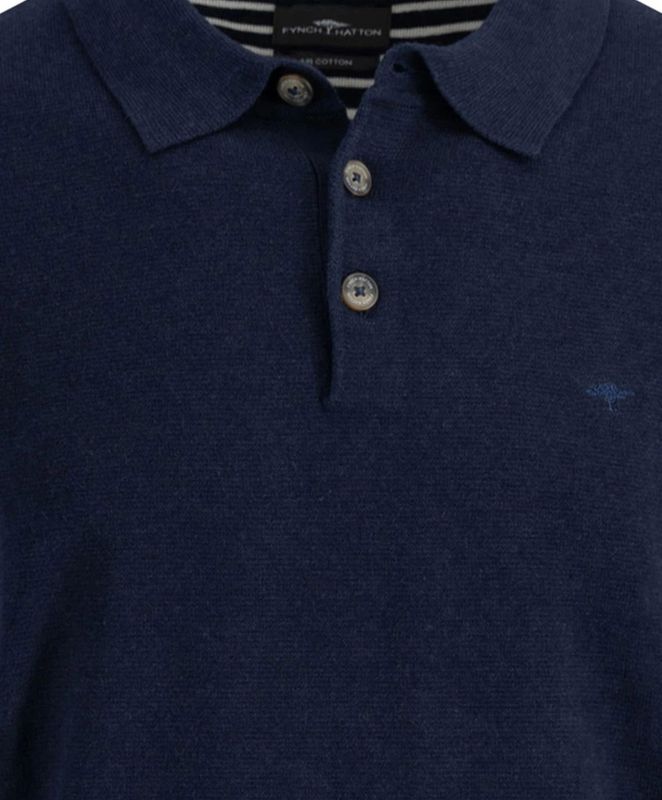 Fynch-Hatton - Poloshirt - Gebreide Look - Regular Fit - Katoen