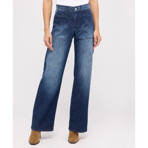 ANGELS - LIZ WORKER - Jeans - Blue used - Relax fit met grote voorzakken en fade-out effecten