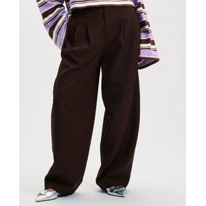 Refined Department - Kaly Woven - Broek - Donkerbruin - Barrel Fit
