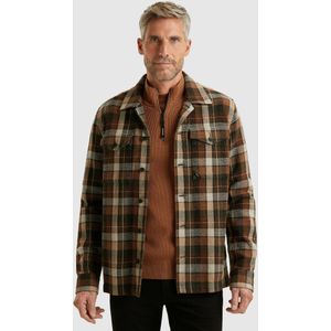 Vanguard - Overshirt Matt Weave Check - Bruin - Heren