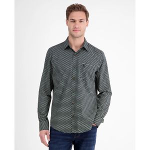 Lerros - Overhemd - Classic Navy - Lange Mouwen - Grafisch Patroon