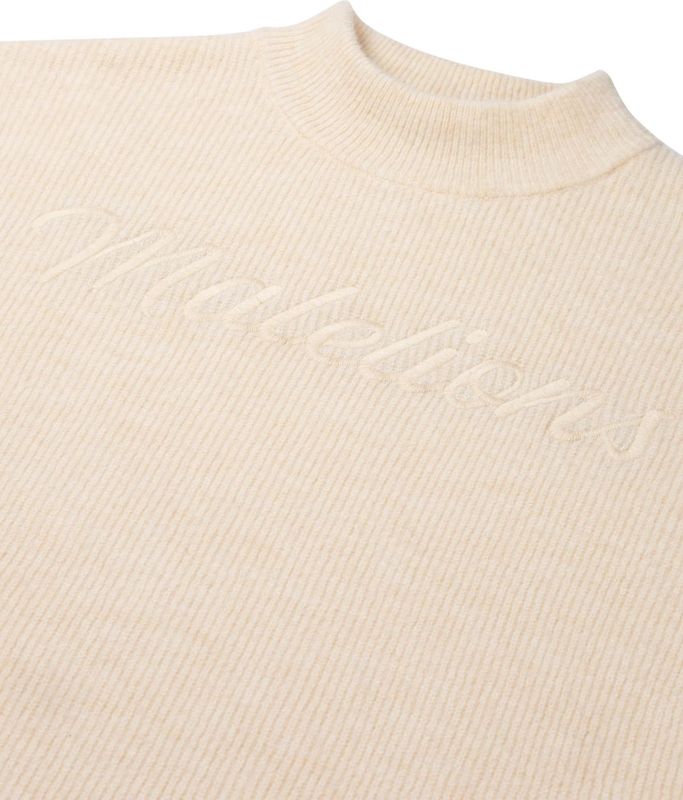 Malelions - Women Embroidered Knit Sweater - Beige - Sweater