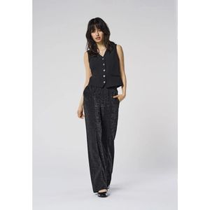 Only - ONLPOPTRASH - Glitterbroek - Zwart - Regular Fit - Rechte Pijpen