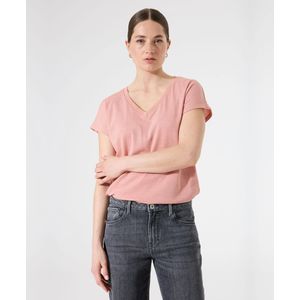 GARCIA - T-shirt - Roze - Korte Mouwen - V-hals - Regular Fit