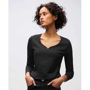 Street One - Dames Shirt - Zwart - Longsleeves