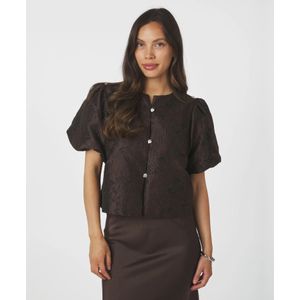 Neo Noir Top Aisa Brocade