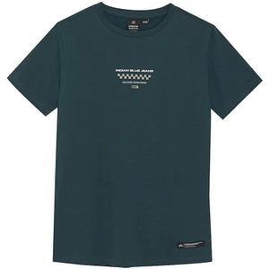 Indian Blue - T-shirt - Donker Groen - Chest and Backprint