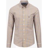 Fynch-Hatton - Casual Fit Overhemd - Blauw - Katoen - Allover Check Stof