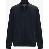 bugatti - Sweatvest - Marine - Effen - Opstaande Kraag - Lange Mouw