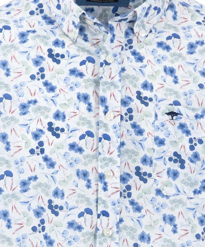 FYNCH-HATTON Overhemd  blauw / mintgroen / bessen / wit