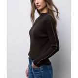 Street One Dames Trui met geribbelde textuur in Bruin, in size: 36