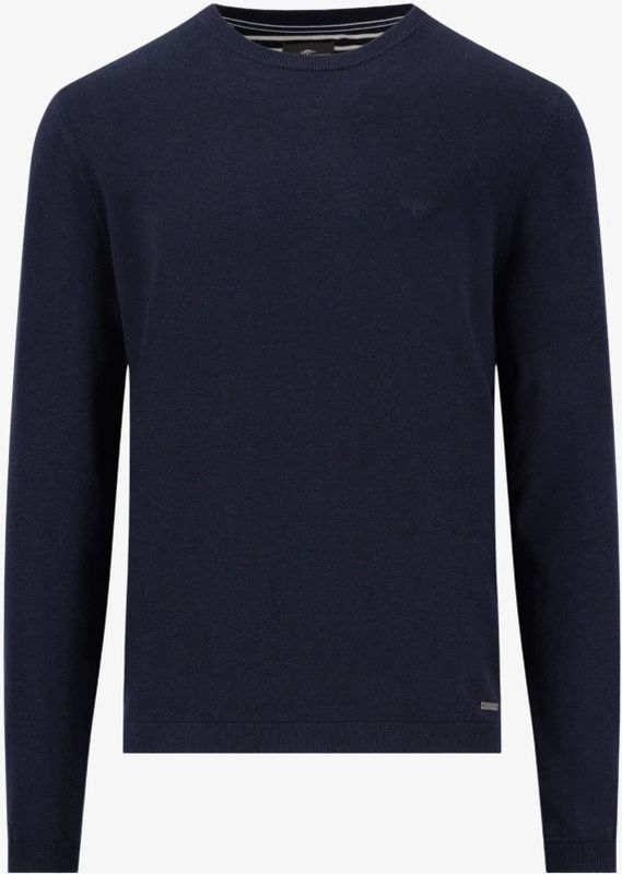 Fynch-Hatton Trui ronde halsdonkerblauw, Effen